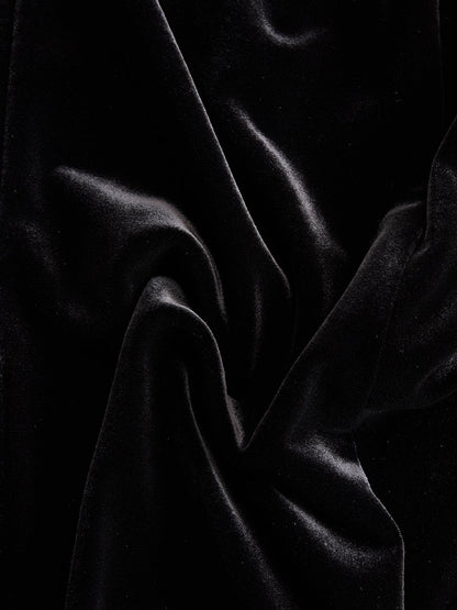 Elegant Velvet Mini Dress With Embellished Neckline And Floral Cuff Detail