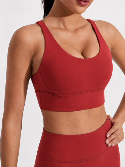 Cross Back Padded Sports Bra
