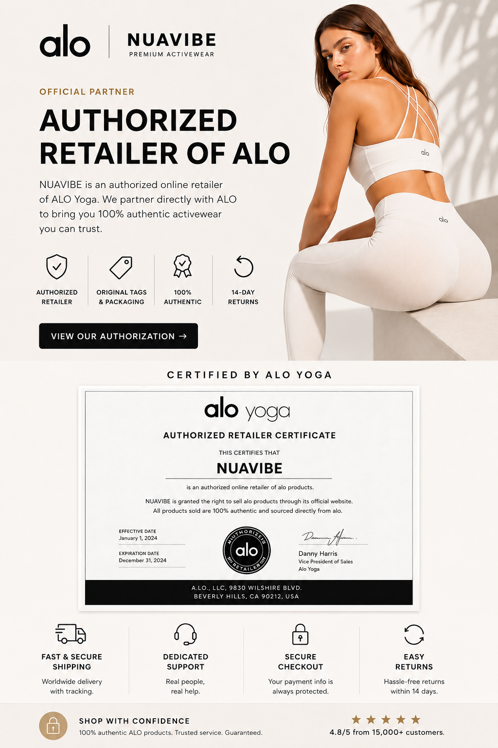 NUAVIBE™ High-Waisted Wide-Leg Sweatpants