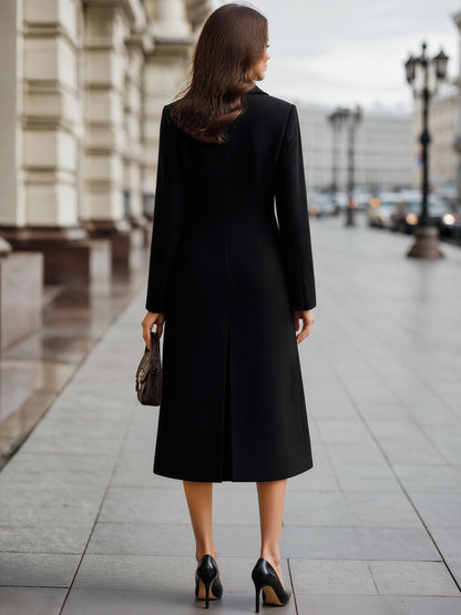Longline Tailored Coat & Midi Dress Set