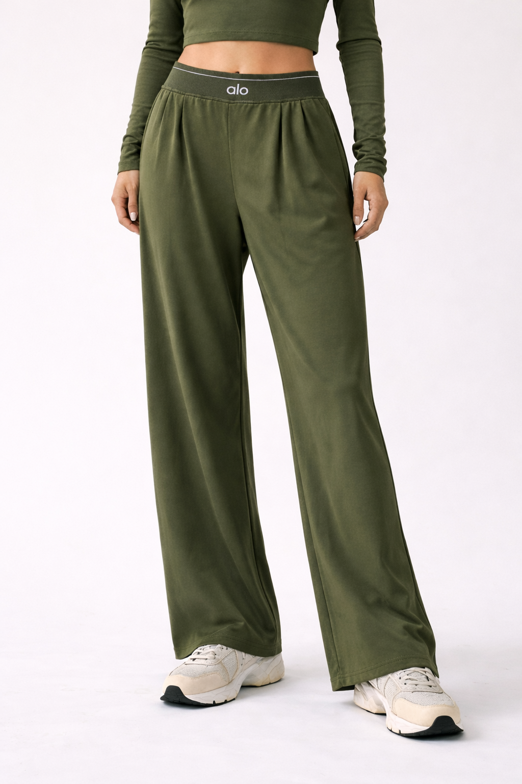 NUAVIBE™ High-Waisted Wide-Leg Sweatpants